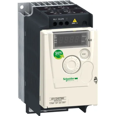 Schneider Electric Frequenzumrichter | ATV12H075M2 | 0,75kW | 1-phasig | 200-240V | IP20 | MODBUS | Schwarz