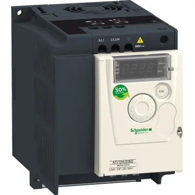 Schneider Electric Frequenzumrichter ATV12HU15M2 | 1,5 kW | 1-phasig | 200-240V | IP20 | MODBUS | schwarz
