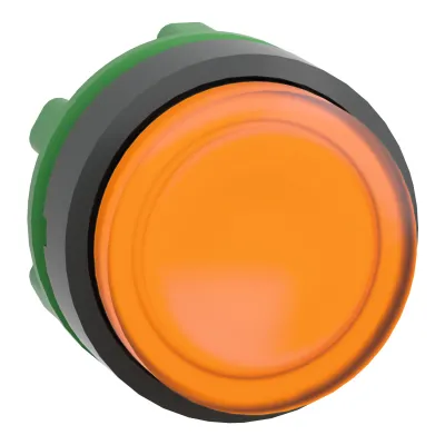 Schneider Drucktaster Frontelement ZB5AH53 | Leuchtdrucktaster | 22,5 mm rund | rastend | LED-kompatibel | IP66 | orange