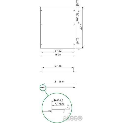 Bild: Schneider Frontplatte Plan 400x600 NSYMPC406