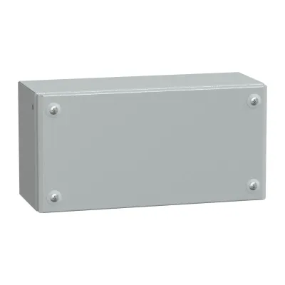 Schneider Electric Metall-Industriebox NSYSBM153012 | Leergehäuse IP66 IK10 | 150x300x120 mm | Stahl grau RAL7035