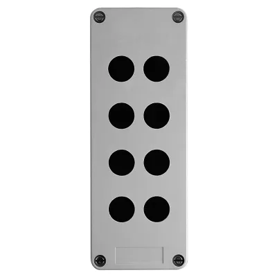 Schneider Electric Steuergehäuse XAPA2108 | Aufbaugehäuse 8-fach | 22,5 mm Öffnungen | IP65 | Kunststoff ABS | grau