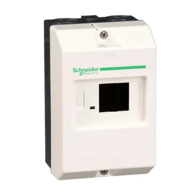 Schneider Electric Aufbaugehäuse GV2MC01 | Leergehäuse Motorschutzschalter GV2ME | IP41 | 147x93x84mm | weiß