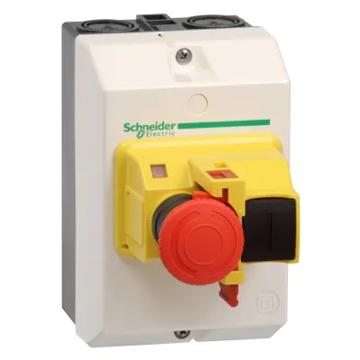 Schneider Electric Aufbaugehäuse GV2MCK04 | Motorschutzschalter Not-Aus | IP55 | Kunststoff | 93x147x145 mm | weiß