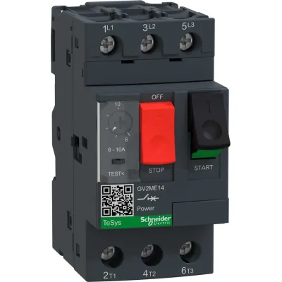 Schneider Electric Motorschutzschalter GV2ME14 | 3-polig | 6-10A | thermomagnetisch | Schraubanschluss