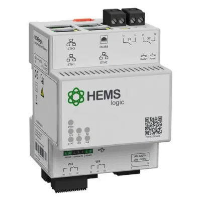 Schneider HEMSlogic Gateway PRHEMS04DE | Energiemanagement Eigenheim | Modbus | 230V | 4TE | EnWG §14a | App steuerbar
