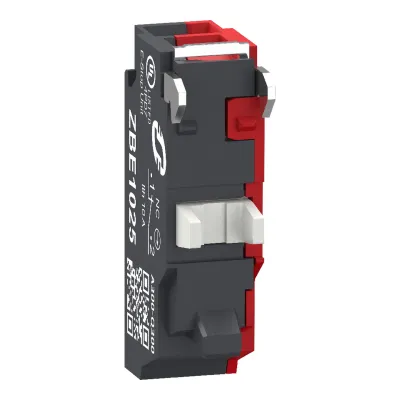 Schneider Electric Hilfsschalterblock ZBE1025 | 1 Öffner | Federzugklemme | 3A AC | für Harmony XB4/XB5 | 22mm