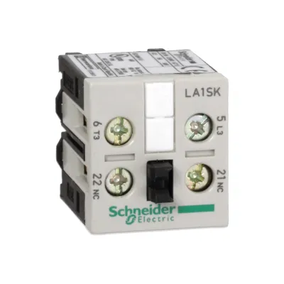 Schneider Electric Hilfsschalterblock LA1SK11 | 1 Schließer 1 Öffner | Schraubanschluss | Mini-Schütz bis 2,2 kW