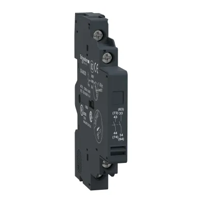 Schneider Electric Hilfsschalterblock GVAN20 | TeSys | 2 Schließer | Seitenanbau links | 3,3A AC | Schraubanschluss
