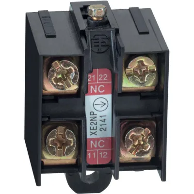 Schneider Electric Hilfsschalterblock XE2NP2141 | 2 Öffner | für Positionsschalter | 3A 230V AC-15 | Schraubanschluss