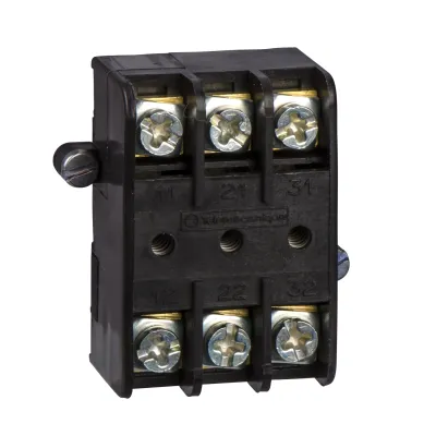 Schneider Electric Hilfsschalterblock XENT1991 | 3 Öffner | Frontbefestigung | 3A AC | Schraubanschluss | Metall | Rot