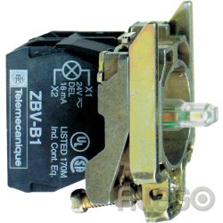 Schneider Hilfsschalterblock 1S 1Ö m.LED-M,ws 24V ZB4BW0B15