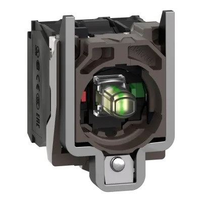 Schneider Electric ZB4BW0B15 | LED Lampenfassungsblock 24V AC/DC | 1S+1Ö | Schraubanschluss | Frontbefestigung | Weiß