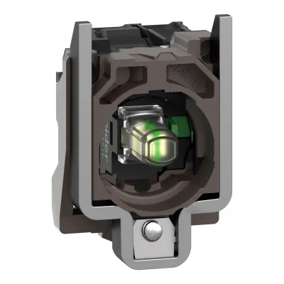 Schneider Electric ZB4BW0B11 Hilfsschalterblock | 1 Schließer | LED 24V AC/DC | Schraubanschluss | weiß