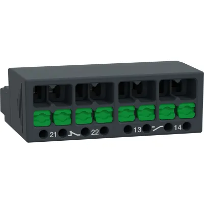 Schneider Electric Hilfsschalterblock GVAE11A | 1S+1Ö | Frontbefestigung SnapIN | für TeSys GV2 Motorschutzschalter