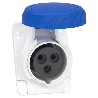 Schneider Industriesteckdose gewinkelt, 16A, 2p+E PKY16F723