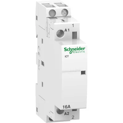 Schneider Electric Installationsschütz A9C22011 | Acti 9 iCT | 16A | 1 Schließer | 12V AC | 250V | IP20 | geräuscharm