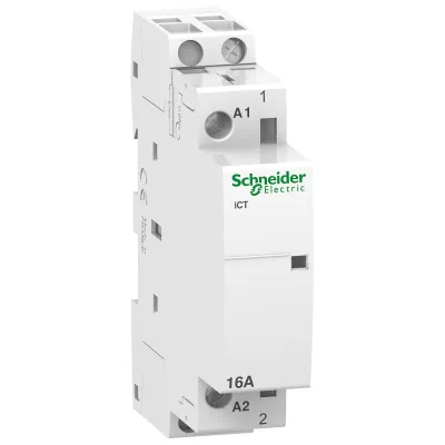 Schneider Electric Installationsschütz A9C22111 | Acti 9 iCT | 16A 1S | 24V AC Spule | IP20 | geräuscharm | Reiheneinbau