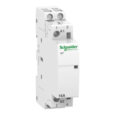 Schneider Installationsschütz A9C22112 | 16A | 2 Schließer | 24V AC | Acti9 iCT | IP20 | bis 2000W | Reiheneinbau