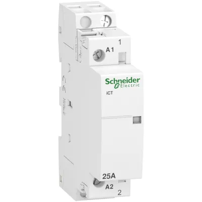 Schneider Electric Installationsschütz A9C20731 | Acti9 iCT | 25A 1-polig | 230-240V AC | Hutschiene | IP20 | weiß