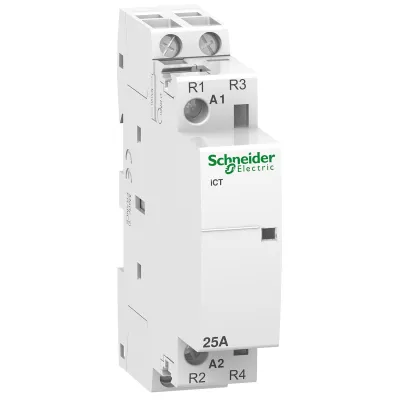 Schneider Installationsschütz A9C20736 Acti 9 | 25A | 2 Öffner | 230–240V AC | leises Schalten | IP20 | weiß