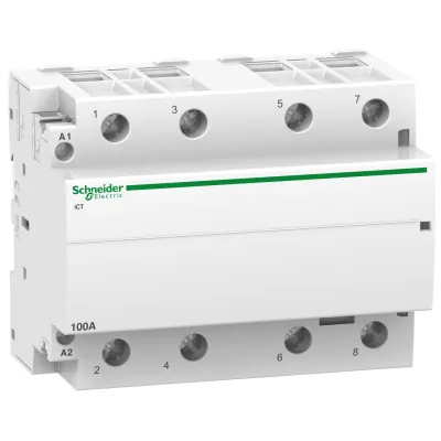 Schneider Electric Installationsschütz A9C20884 | 100A | 4 Schließer | 400V AC | 220-240V Steuer | Acti 9 | IP20