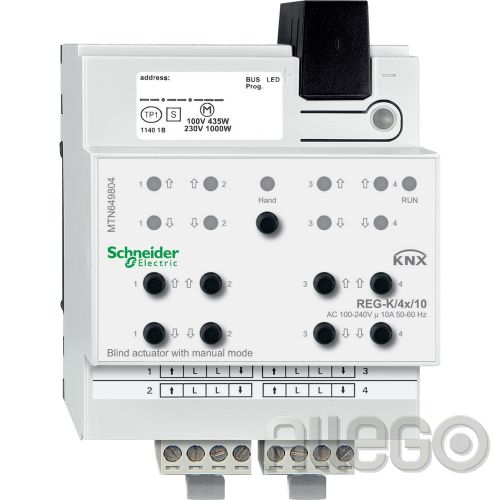 Bild: Schneider Jalousieaktor REG-K/4x/10 MTN649804
