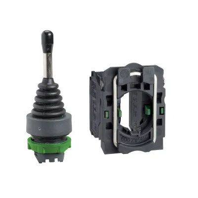 Schneider Electric Joystick XD5PA22 | 2 Richtungen | Federrückstellung | Ø22,5mm | IP66 | Kunststoff | Schwarz