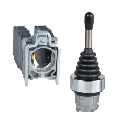 Schneider Electric Joystick XD4PA14 | Steuerschalter 4 Richtungen | Ø22,5mm | IP66 | Metall Chrom | 54mm | Schwarz