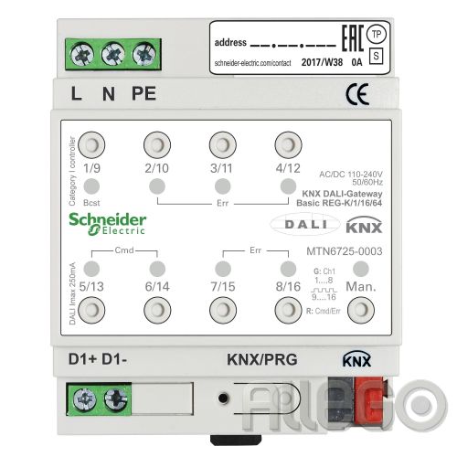 Bild: Schneider KNX DALI-Gateway Basic REG-K/1/16/64 MTN6725-0003