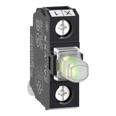 Schneider Electric Lampenfassungsblock ZALVB1 | LED-Modul 24V AC/DC | weiß | für Harmony XB5 XB4 | Schraubanschluss