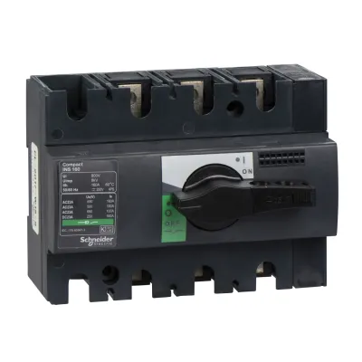 Schneider Electric Lasttrennschalter INS160 28912 | Hauptschalter 160A 3-polig | IP40 | Einbaugerät | langer Drehgriff