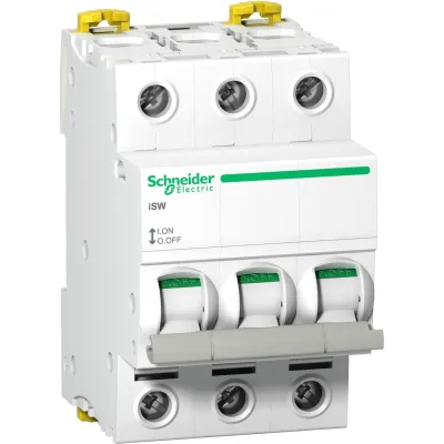 Schneider Electric Lasttrennschalter iSW A9S65391 | Ausschalter 3-polig | 100A | 415V AC | REG | 3TE | IP20 | weiß