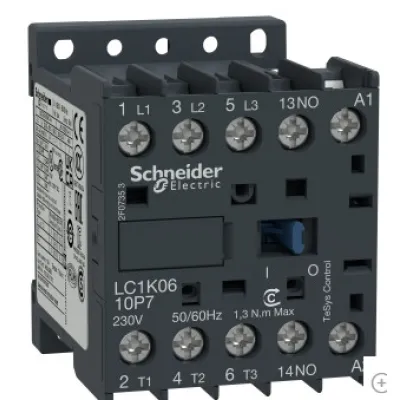 Schneider Electric Leistungsschütz LC1K0910M7 | 3-polig | 9A AC-3 | 4kW 400V | 220V AC-Spule | Schraubanschluss