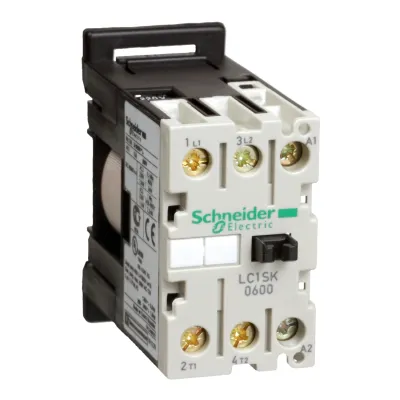 Schneider Electric Leistungsschütz LC1SK0600P7 | 2-polig | 6A | 2,2kW | 230V AC Spule | 27mm | für Profilschiene
