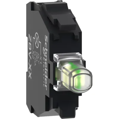 Schneider Electric LED-Modul ZBVM1 | Lampenfassungsblock Harmony XB4/XB5 | 230V AC | Frontbefestigung | weiß | Metall