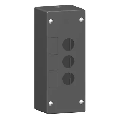 Schneider Electric XALG03 Leergehäuse | 3x Ø22,5mm | IP66 | Kunststoff | schwarz | für Befehls- und Meldegeräte