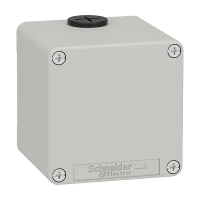 Schneider Electric Leergehäuse XAPD14 | Aufbaugehäuse Zink | IP65/IP67 | 80x80x77 mm | grau | ohne Bohrung