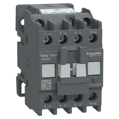 Schneider Electric Leistungsschütz LC1E1210M5 | 3-polig | 12A | 5,5kW | 220V 50Hz | 1NO | Schraubanschluss