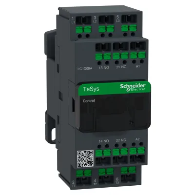 Schneider Electric Leistungsschütz LC1D09AP7 | 3-polig | 9A | 4kW | 230V AC Spule | 1S+1Ö | TeSys DECA