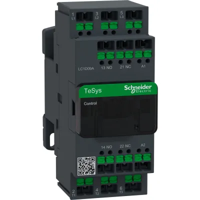 Schneider Electric Leistungsschütz LC1D09AP7 | 3-polig | 9A | 4kW | 230V AC Spule | 1S+1Ö | TeSys DECA