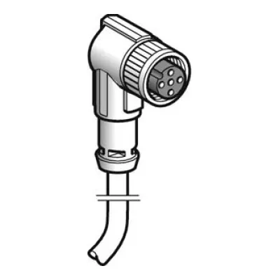 Schneider Electric Verbindungskabel XZCP1241L2 | M12 Buchse 4-polig abgewinkelt | 2m PUR Kabel | IP67 | schwarz