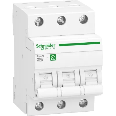 Schneider Electric Leitungsschutzschalter R9F23340 | 3-polig | B 40A | 400V AC | 6kA | 3TE | IP20 | weiß