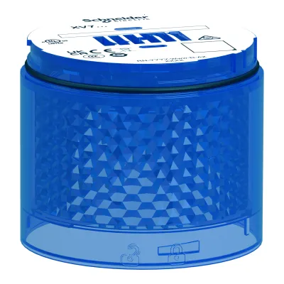 Schneider Electric Leuchtelement XVB7C26 | Signalsäulenelement LED Dauerlicht | 70mm | 24V AC/DC | IP66 | blau