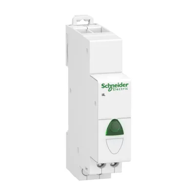 Schneider Electric Leuchtmelder A9E18321 | LED Anzeigeleuchte 110-230V AC | grün | 0,3W | IP20 | REG | Acti9