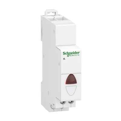 Schneider Electric Leuchtmelder A9E18320 | LED Kontrollleuchte Acti9 iIL | 110-230V AC | DIN-Schiene | rot