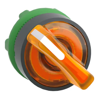 Schneider Electric Leuchtwahlschalter | ZB5AK1253 | 2 Schaltstellungen | beleuchtet | Ø22,5mm | orange | IP66