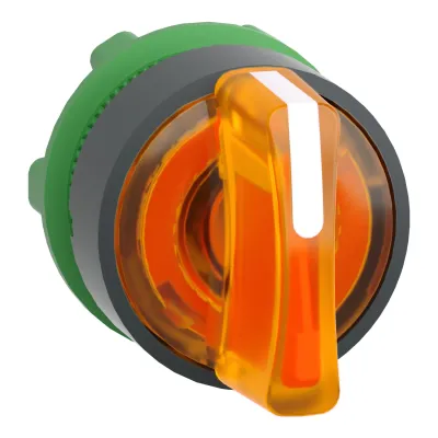 Schneider Electric Wahlschalter ZB5AK1553 | 3 Stellungen | Drehgriff kurz | LED | orange | Kunststoff