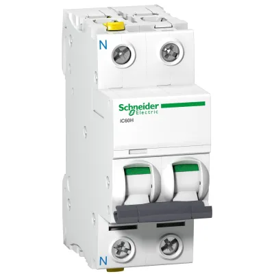Schneider Electric Leitungsschutzschalter A9F06606 | Acti 9 iC60H 1P+N 6A B | 230V | 10kA | AC/DC | IP20 | Weiß