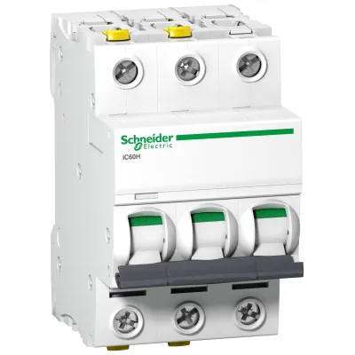 Schneider Electric Leitungsschutzschalter A9F07310 | 3-polig | 10A C-Charakteristik | iC60H | 10kA | 400V | IP20 | Acti9